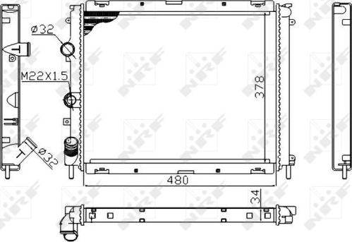 NRF 53209A - Радиатор, охлаждане на двигателя vvparts.bg