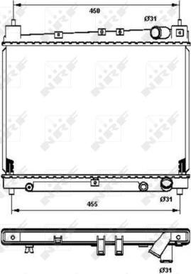 NRF 53211 - Радиатор, охлаждане на двигателя vvparts.bg