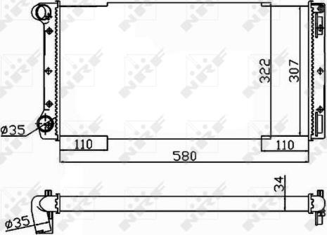 NRF 53229 - Радиатор, охлаждане на двигателя vvparts.bg