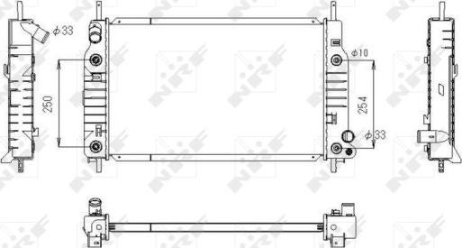 NRF 53748 - Радиатор, охлаждане на двигателя vvparts.bg