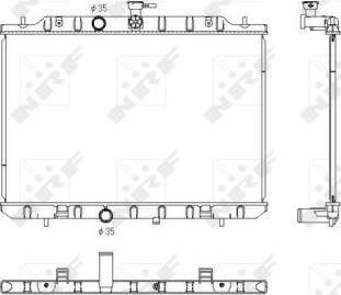 NRF 53761 - Радиатор, охлаждане на двигателя vvparts.bg