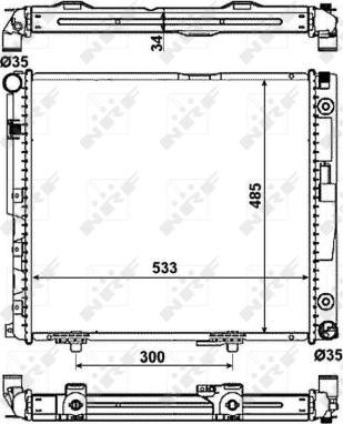 NRF 53785 - Радиатор, охлаждане на двигателя vvparts.bg