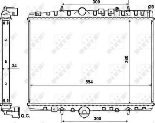 NRF 53787 - Радиатор, охлаждане на двигателя vvparts.bg