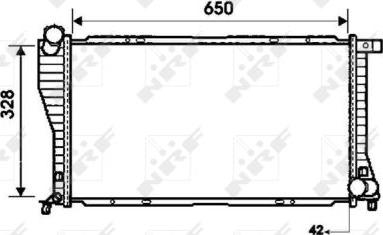 NRF 53723 - Радиатор, охлаждане на двигателя vvparts.bg