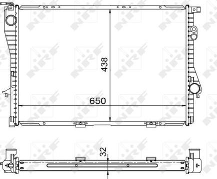 NRF 53722 - Радиатор, охлаждане на двигателя vvparts.bg