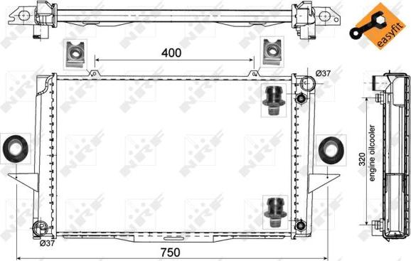 NRF 529509 - Радиатор, охлаждане на двигателя vvparts.bg