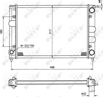 NRF 529505 - Радиатор, охлаждане на двигателя vvparts.bg