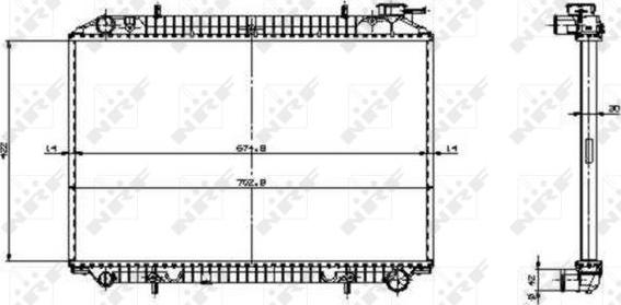 NRF 529534 - Радиатор, охлаждане на двигателя vvparts.bg