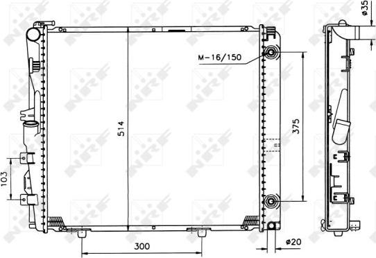 NRF 526573 - Радиатор, охлаждане на двигателя vvparts.bg