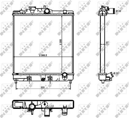 NRF 526356 - Радиатор, охлаждане на двигателя vvparts.bg