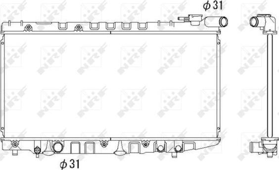 NRF 526712 - Радиатор, охлаждане на двигателя vvparts.bg