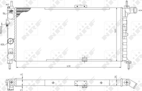 NRF 52019 - Радиатор, охлаждане на двигателя vvparts.bg