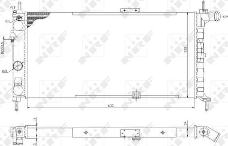 NRF 52019 - Радиатор, охлаждане на двигателя vvparts.bg