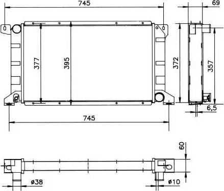 NRF 52034 - Радиатор, охлаждане на двигателя vvparts.bg