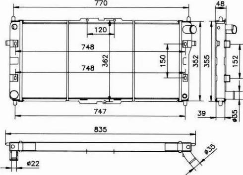 NRF 52029 - Радиатор, охлаждане на двигателя vvparts.bg