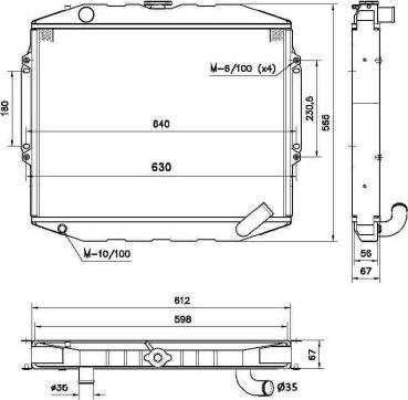 NRF 52282 - Радиатор, охлаждане на двигателя vvparts.bg