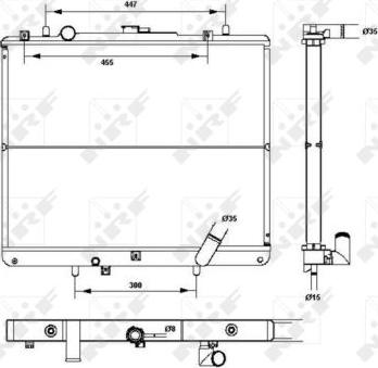 NRF 52234 - Радиатор, охлаждане на двигателя vvparts.bg