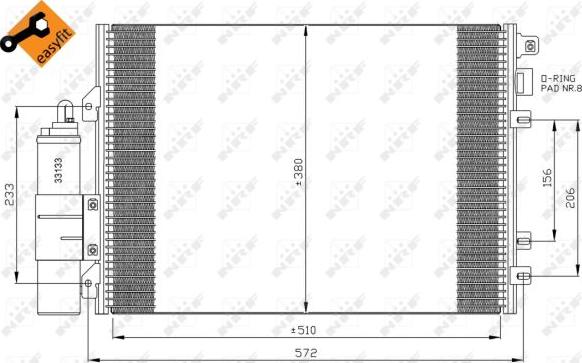 NRF 35967 - Кондензатор, климатизация vvparts.bg