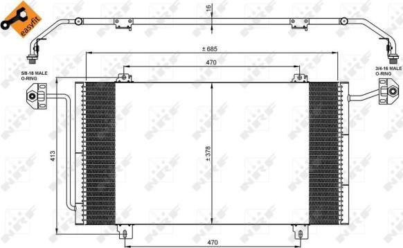 NRF 35908 - Кондензатор, климатизация vvparts.bg