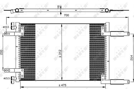 NRF 35493 - Кондензатор, климатизация vvparts.bg