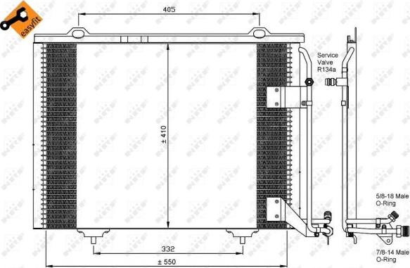 NRF 35463 - Кондензатор, климатизация vvparts.bg