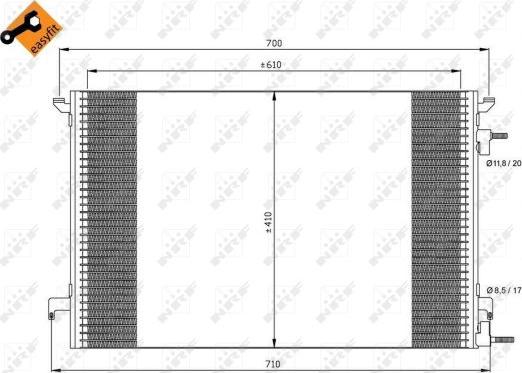 NRF 35467 - Кондензатор, климатизация vvparts.bg