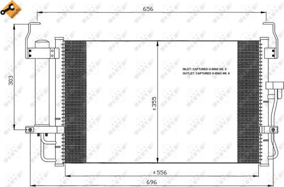 NRF  35474 - Кондензатор, климатизация vvparts.bg