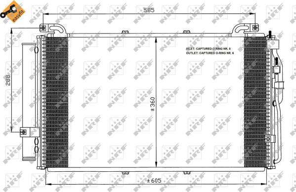 NRF  35477 - Кондензатор, климатизация vvparts.bg