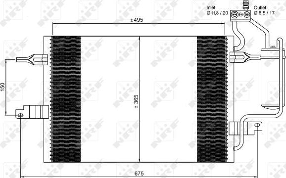 NRF 35599 - Кондензатор, климатизация vvparts.bg