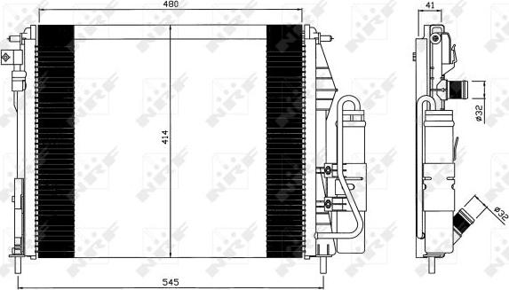 NRF 35547 - Кондензатор, климатизация vvparts.bg