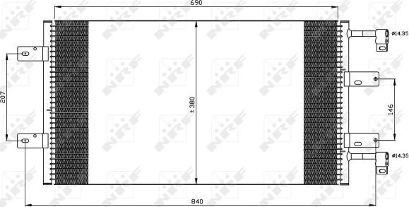 NRF 35505 - Кондензатор, климатизация vvparts.bg