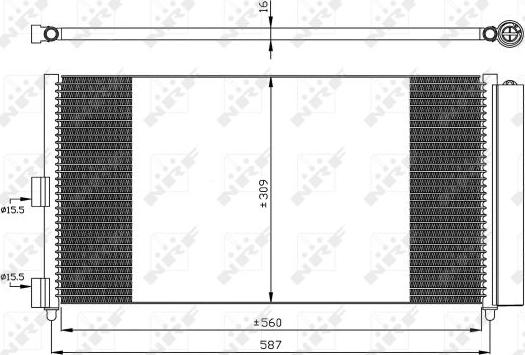 NRF 35500 - Кондензатор, климатизация vvparts.bg