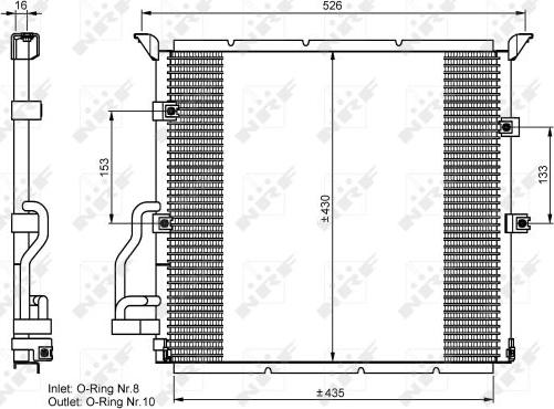 NRF 35586 - Кондензатор, климатизация vvparts.bg