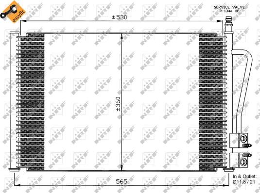 NRF 35524 - Кондензатор, климатизация vvparts.bg