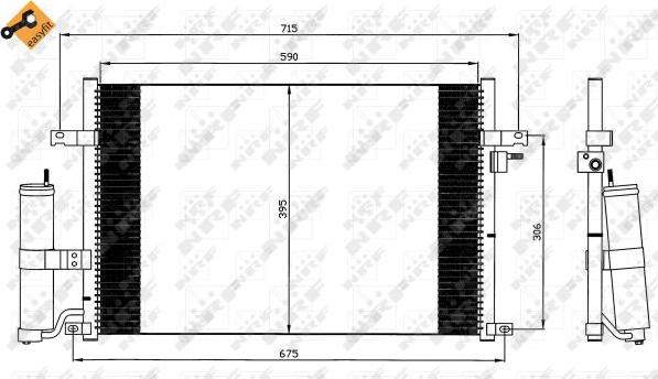 NRF  35573 - Кондензатор, климатизация vvparts.bg