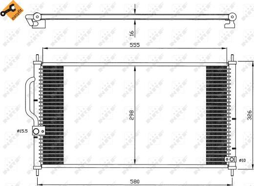 NRF 35627 - Кондензатор, климатизация vvparts.bg