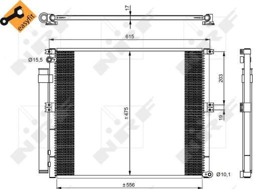 NRF 350050 - Кондензатор, климатизация vvparts.bg