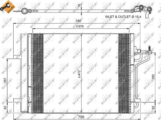 NRF 350052 - Кондензатор, климатизация vvparts.bg