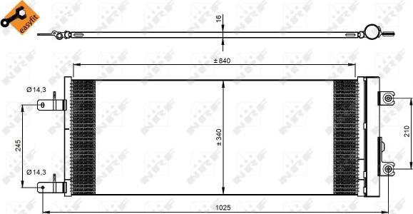 NRF 350085 - Кондензатор, климатизация vvparts.bg