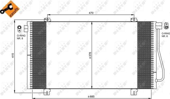 NRF 350030 - Кондензатор, климатизация vvparts.bg