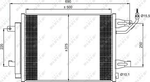 NRF 350073 - Кондензатор, климатизация vvparts.bg