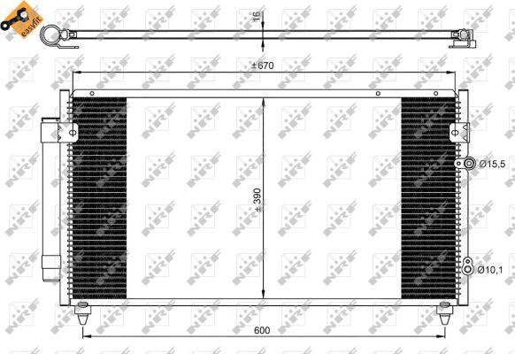 NRF 350072 - Кондензатор, климатизация vvparts.bg