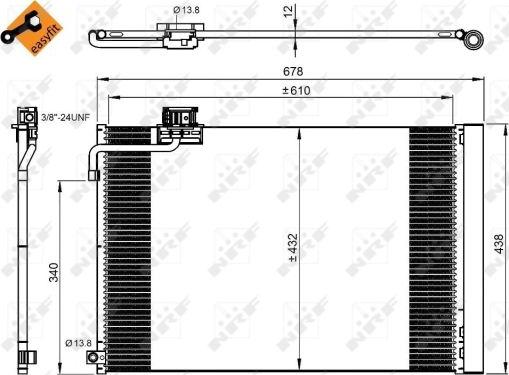 NRF 350214 - Кондензатор, климатизация vvparts.bg