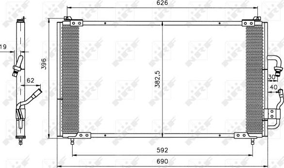 NRF 35153 - Кондензатор, климатизация vvparts.bg