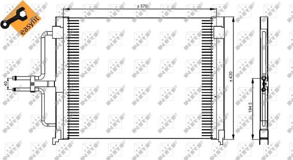 NRF 35162 - Кондензатор, климатизация vvparts.bg