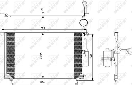 NRF 35184 - Кондензатор, климатизация vvparts.bg