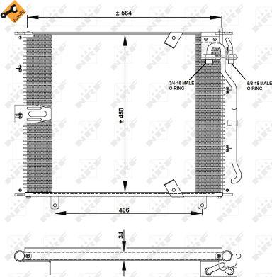 NRF 35132 - Кондензатор, климатизация vvparts.bg