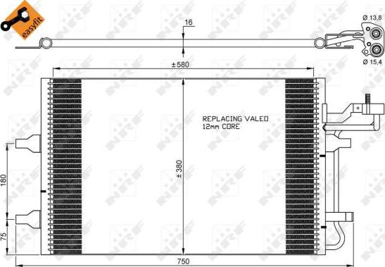 NRF 35842 - Кондензатор, климатизация vvparts.bg