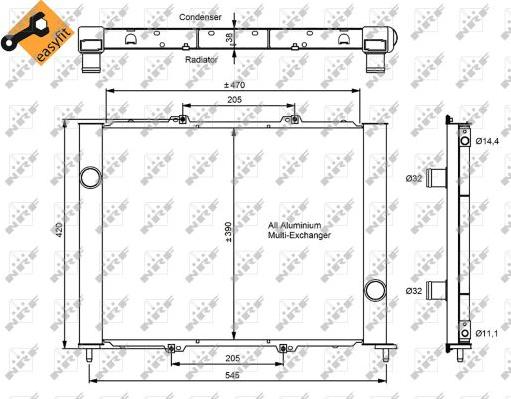 NRF 35887 - Кондензатор, климатизация vvparts.bg