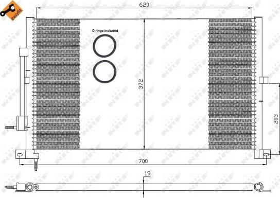 NRF 35365 - Кондензатор, климатизация vvparts.bg